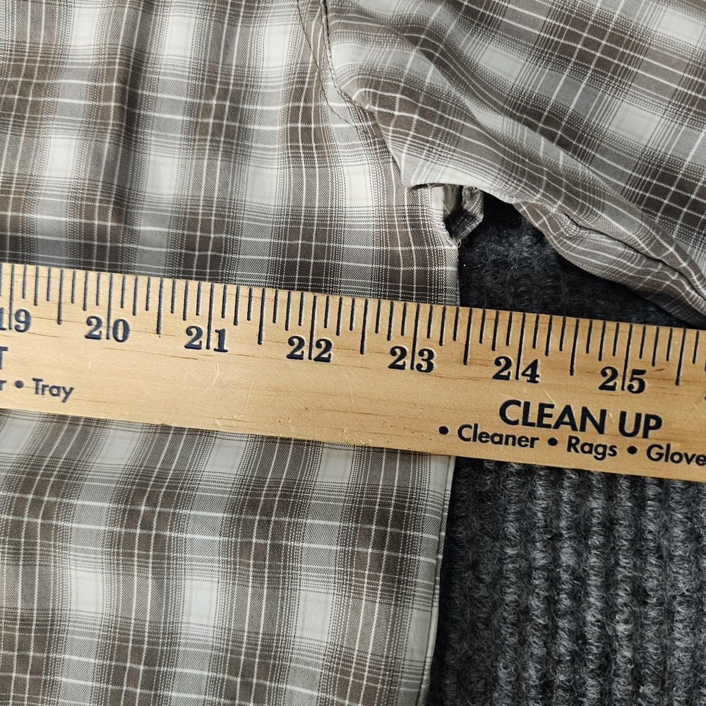 Columbia Shirt Mens XL Brown Gray Plaid Long Sleeve Button Front Lot 2 Casual - Picture 12 of 14